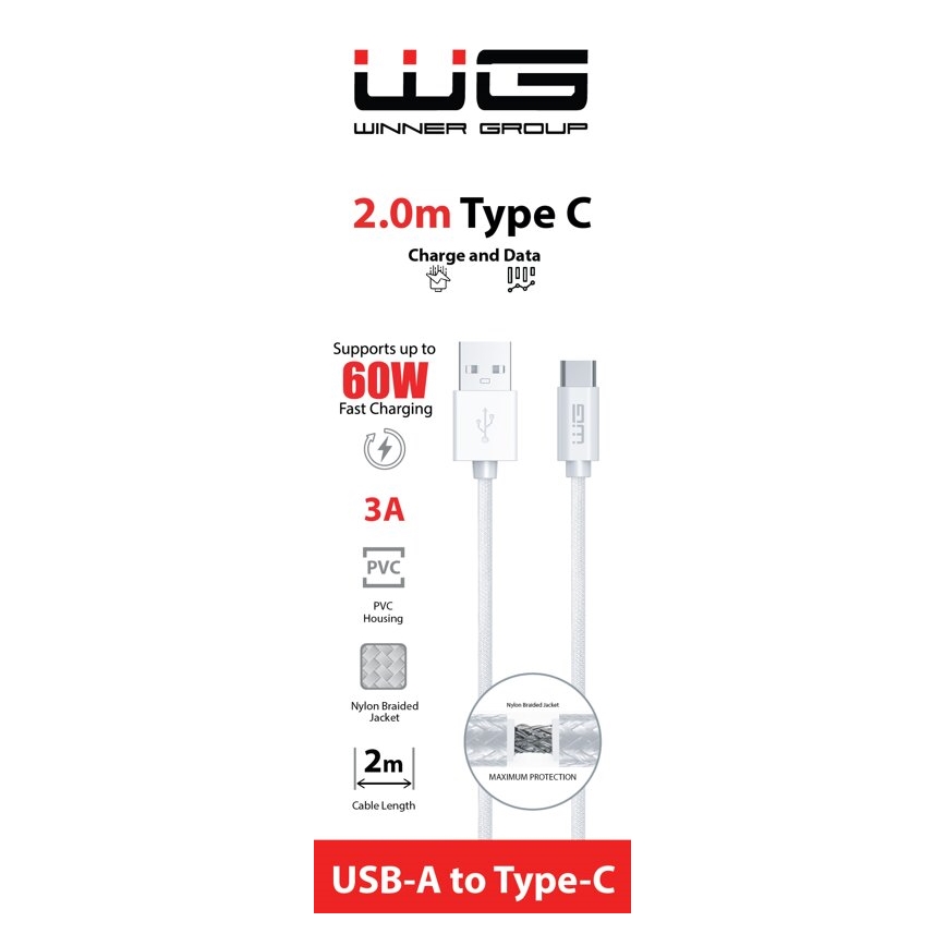 Winner Group - USB kabl USB-C / USB-A 60W 2m beli