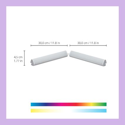 WiZ - SET 2x prigušiva LED RGBW BAR lampa LED/5,5W/230V 2200-6500K Wi-Fi