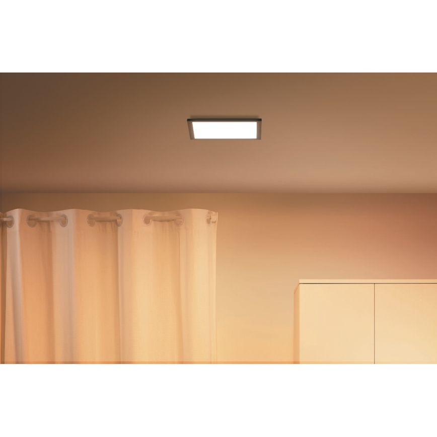 WiZ - LED prigušiva stropna lampa SUPERSLIM LED/12W/230V 2700-6500K Wi-Fi crna