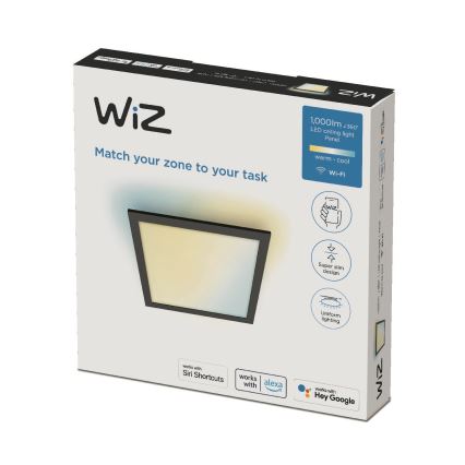 WiZ - LED prigušiva stropna lampa SUPERSLIM LED/12W/230V 2700-6500K Wi-Fi crna