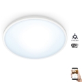 WiZ - LED prigušiva plafonska svetiljka SUPERSLIM LED/16W/230V 2700-6500K Wi-Fi bela