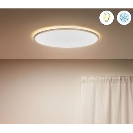 WiZ - LED prigušiva stropna svetiljka SUPERSLIM LED/32W/230V 2700-6500K Wi-Fi bela