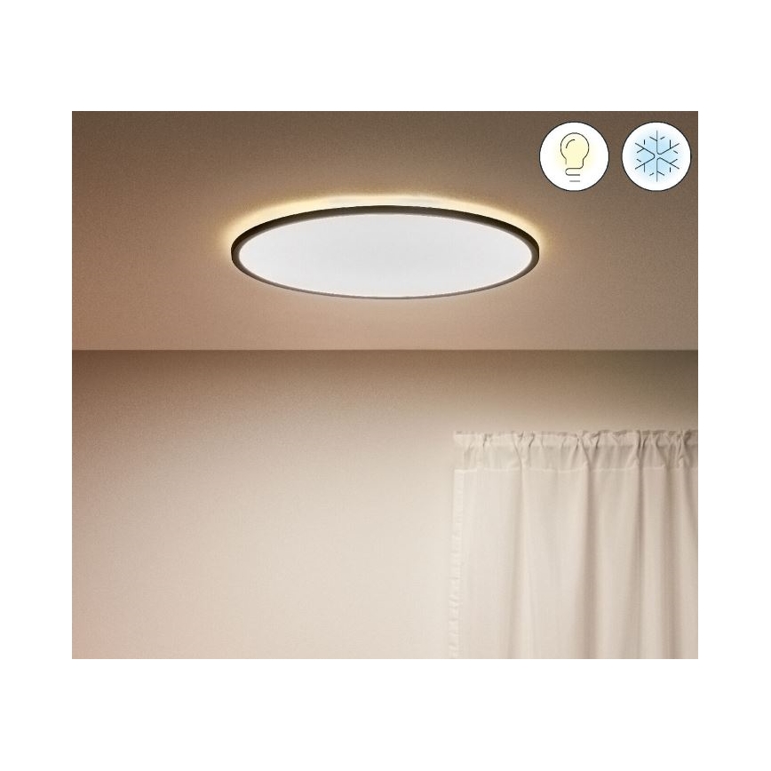 WiZ - LED prigušiva stropna svetiljka SUPERSLIM LED/32W/230V 2700-6500K Wi-Fi crna