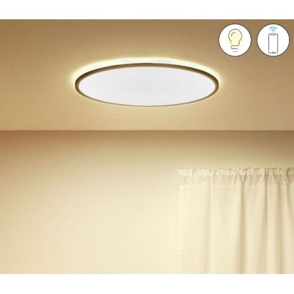 WiZ - LED prigušiva stropna svetiljka SUPERSLIM LED/32W/230V 2700-6500K Wi-Fi crna