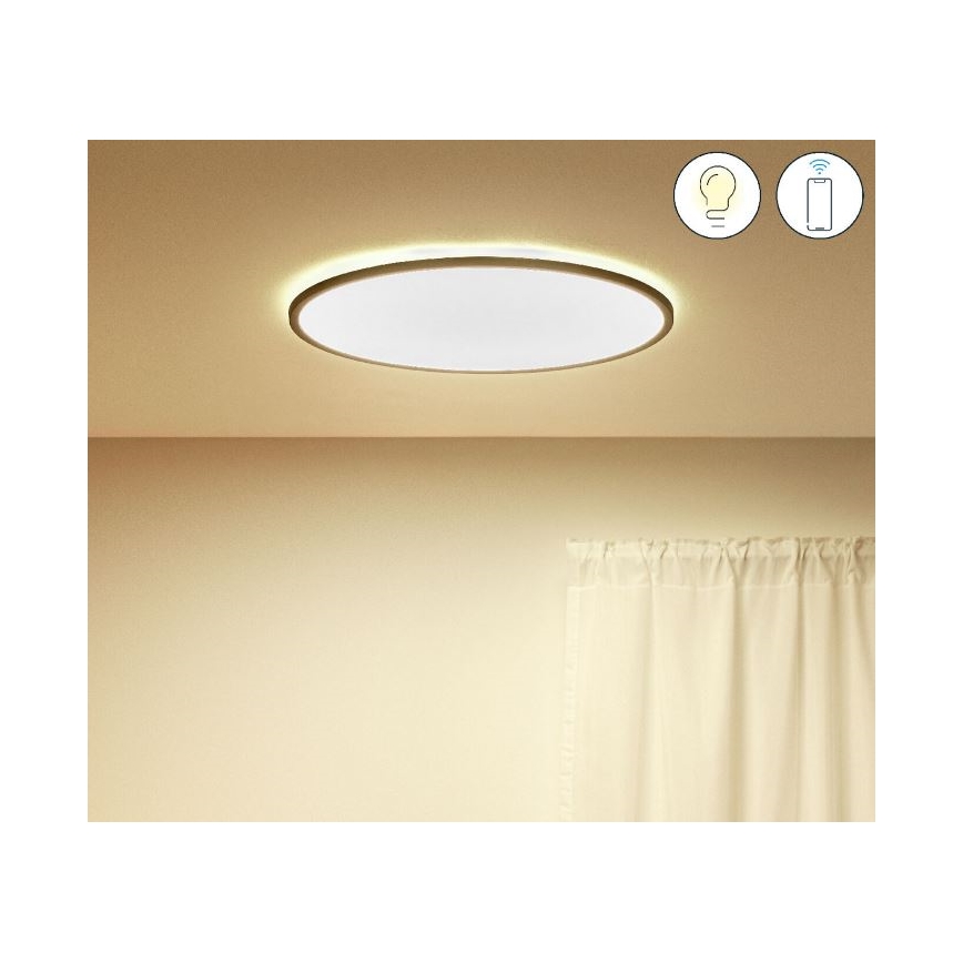 WiZ - LED prigušiva stropna svetiljka SUPERSLIM LED/32W/230V 2700-6500K Wi-Fi crna