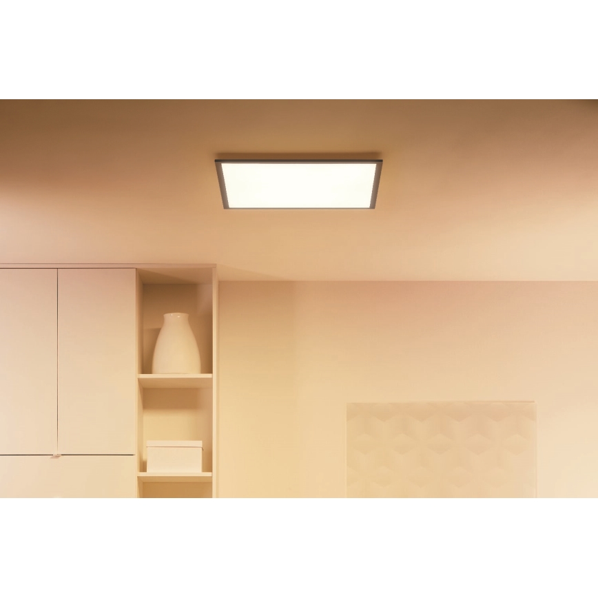 WiZ - LED prigušiva stropno svetlo SUPERSLIM LED/36W/230V 2700-6500K Wi-Fi crna