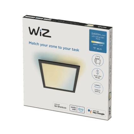 WiZ - LED prigušiva stropno svetlo SUPERSLIM LED/36W/230V 2700-6500K Wi-Fi crna