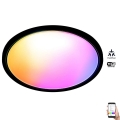 WiZ - LED RGB prigušiva plafonska lampa SUPERSLIM LED/32W/230V 2700-6500K Wi-Fi crna