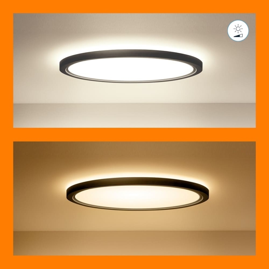 WiZ - LED RGB prigušiva plafonska lampa SUPERSLIM LED/32W/230V 2700-6500K Wi-Fi crna