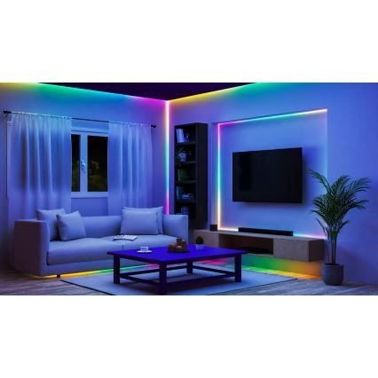 WiZ - LED RGBIC prigušiva traka 10m LED/21W/230V 2700-6500K Wi-Fi