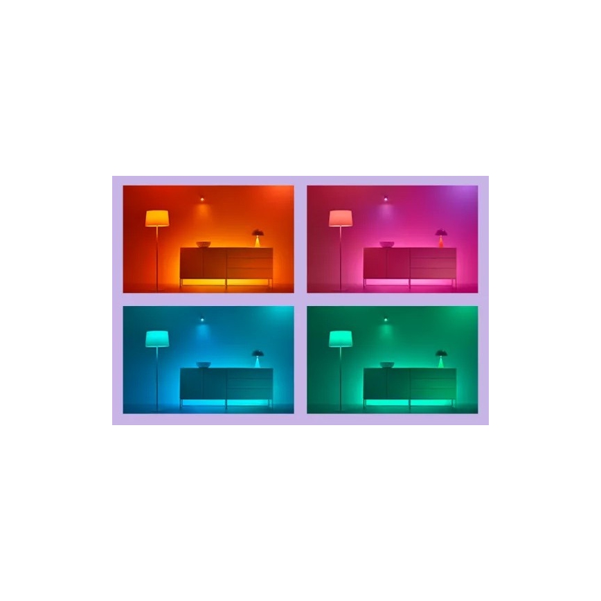 WiZ - LED RGBIC prigušiva traka 4m LED/10,2W/5V 2700-6500K Wi-Fi