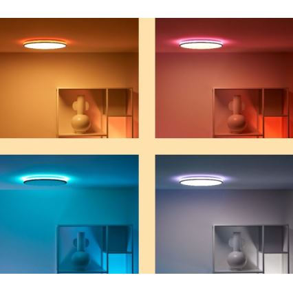 WiZ - LED RGBW prigušiva plafonsko svetlo RUNE LED/21W/230V 2700-6500K Wi-Fi crna