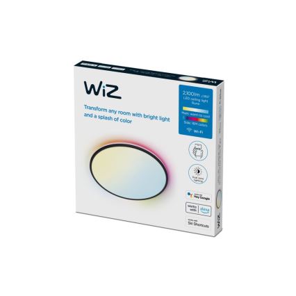 WiZ - LED RGBW prigušiva plafonsko svetlo RUNE LED/21W/230V 2700-6500K Wi-Fi crna