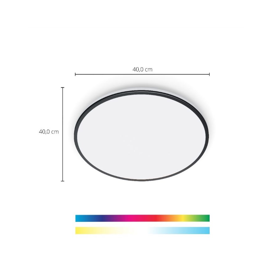 WiZ - LED RGBW prigušiva plafonsko svetlo RUNE LED/21W/230V 2700-6500K Wi-Fi crna