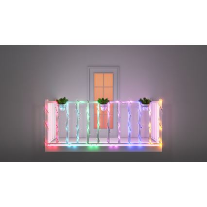 WiZ - LED RGBW prigušiva spoljašnja girlanda 160xLED 20m IP44 2700-5000K Wi-Fi