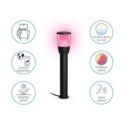 WiZ - Komplet za proširenje LED RGBW prigušiva spoljašnja lampa ELPAS LED/3,6W/12V 2700-5000K IP65 Wi-Fi