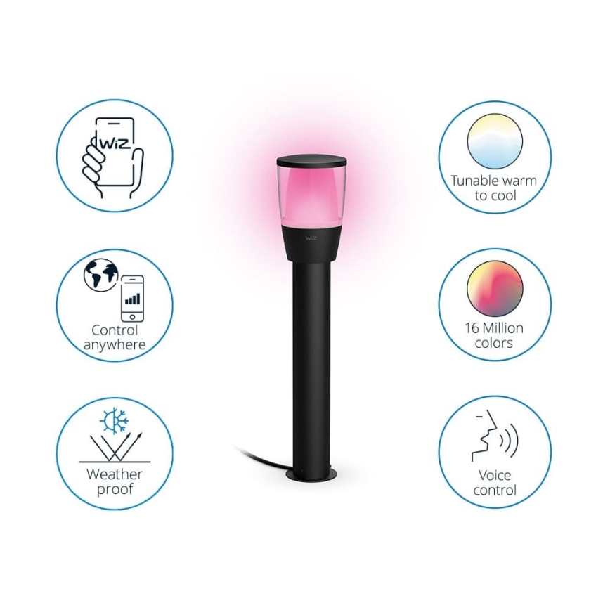 WiZ - Komplet za proširenje LED RGBW prigušiva spoljašnja lampa ELPAS LED/3,6W/12V 2700-5000K IP65 Wi-Fi