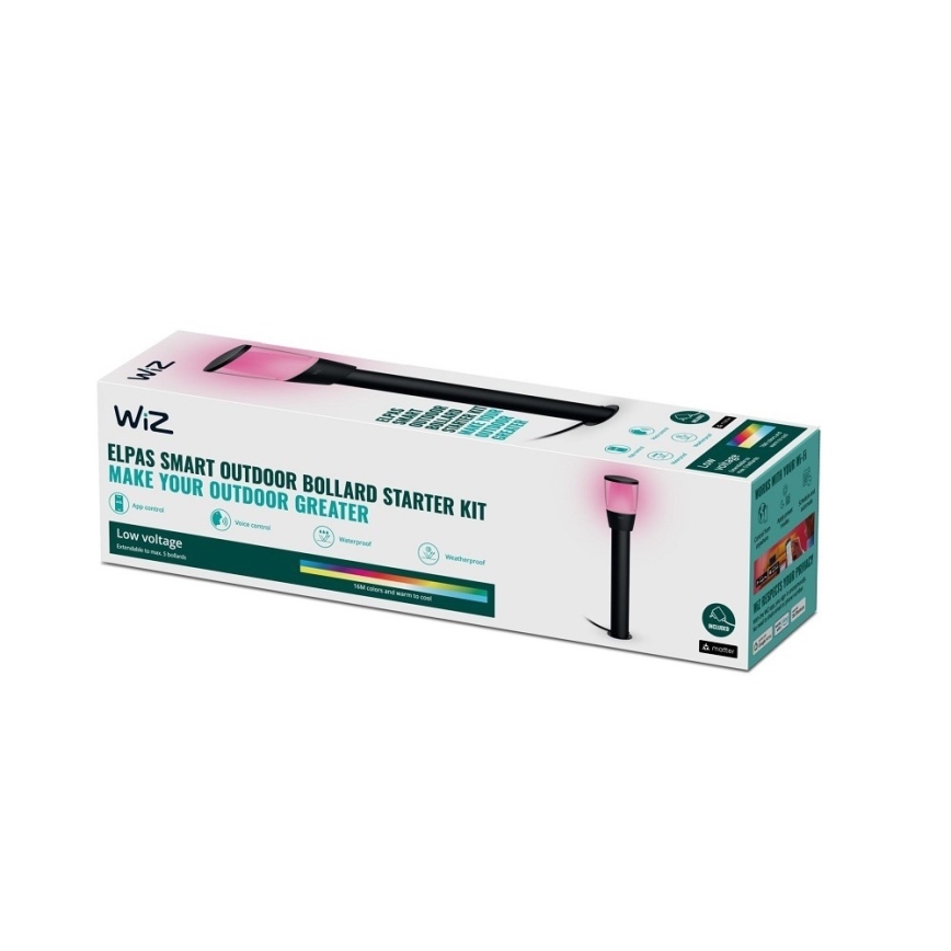 WiZ - LED RGBW prigušiva spoljašnja lampa ELPAS LED/4,8W/12/230V 2700-5000K IP65 Wi-Fi