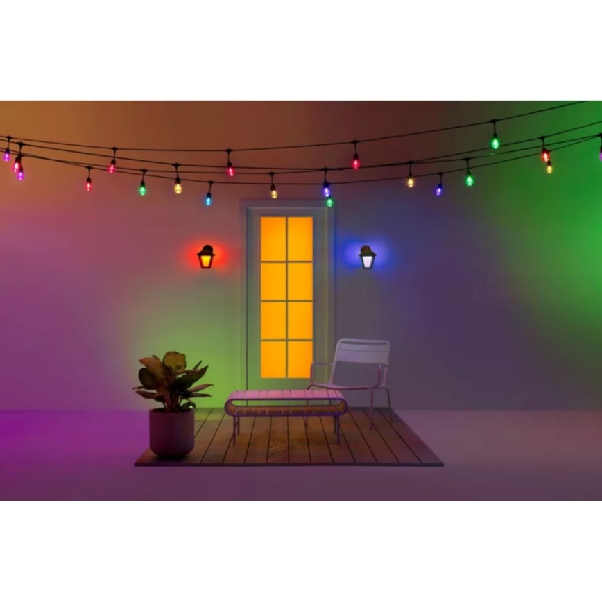 WiZ - LED RGBW prigušiva spoljašnja zidna lampa LED/9,5W/230V 2700-5000K IP44 Wi-Fi