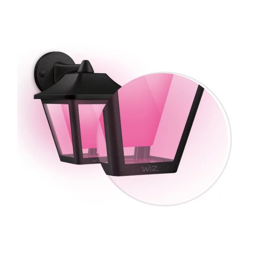 WiZ - LED RGBW prigušiva spoljašnja zidna lampa LED/9,5W/230V 2700-5000K IP44 Wi-Fi