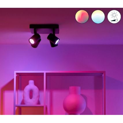 WiZ - LED RGBW prigušiva ugradna spot svetiljka IMAGEO 4xGU10/4,9W/230V 2200-6500K Wi-Fi CRI 90 crna
