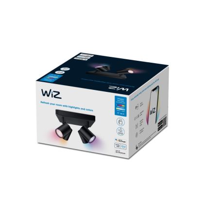 WiZ - LED RGBW prigušiva ugradna spot svetiljka IMAGEO 4xGU10/4,9W/230V 2200-6500K Wi-Fi CRI 90 crna