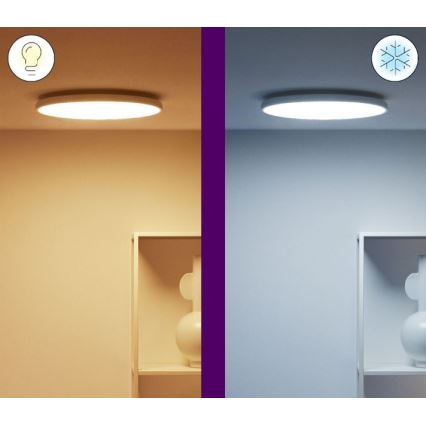 WiZ - LED RGBW prigušiva plafonska svetiljka RUNE LED/21W/230V 2700-6500K Wi-Fi bela