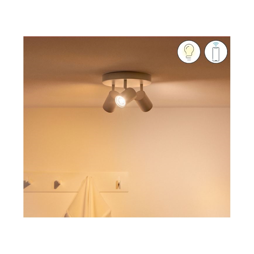 WiZ - LED RGBW prigušiva ugradna spot svetiljka IMAGEO 3xGU10/4,9W/230V 2200-6500K Wi-Fi CRI 90 bela