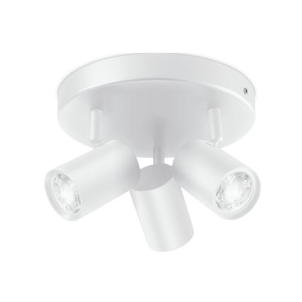 WiZ - LED RGBW prigušiva ugradna spot svetiljka IMAGEO 3xGU10/4,9W/230V 2200-6500K Wi-Fi CRI 90 bela