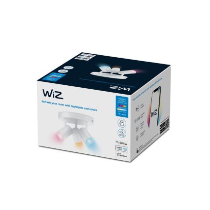 WiZ - LED RGBW prigušiva ugradna spot svetiljka IMAGEO 3xGU10/4,9W/230V 2200-6500K Wi-Fi CRI 90 bela