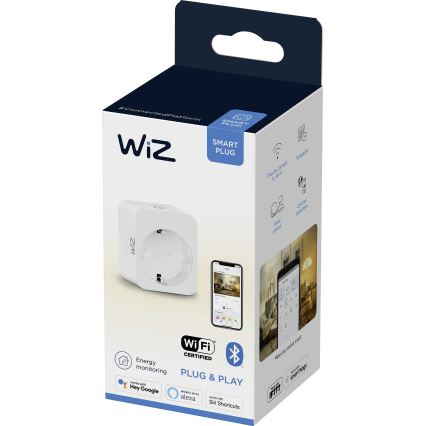 WiZ - Pametna utičnica F 2300W + merač potrošnje Wi-Fi SCHUKO