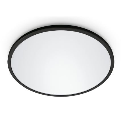 WiZ - LED prigušiva stropna svetiljka SUPERSLIM LED/22W/230V 2700-6500K Wi-Fi crna
