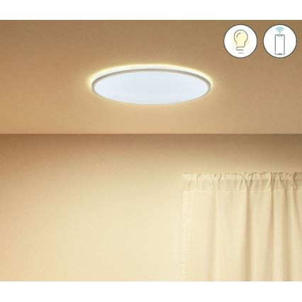 WiZ - LED prigušiva stropna svetiljka SUPERSLIM LED/22W/230V 2700-6500K Wi-Fi bela