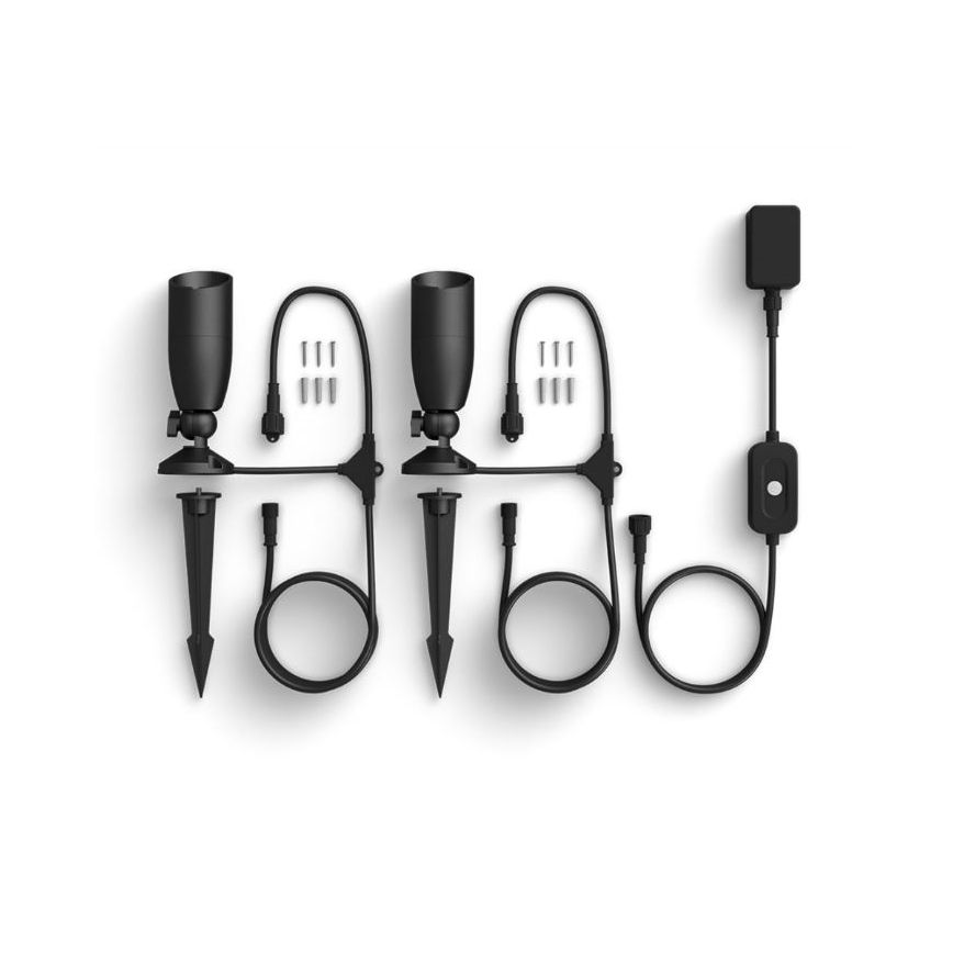 WiZ - KOMPLET 2x LED RGBW prigušiva spoljašnja SPOT LED/10W/230V 2700-5000K IP65 Wi-Fi