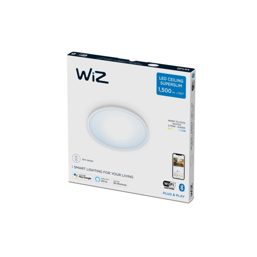 WiZ - LED prigušiva plafonska svetiljka SUPERSLIM LED/16W/230V 2700-6500K Wi-Fi bela