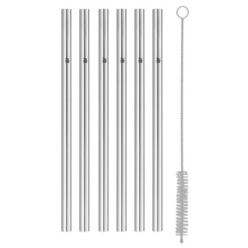 WMF - Komplet 6x slamčica od nerđajućeg čelika BARIC + četkica za čišćenje