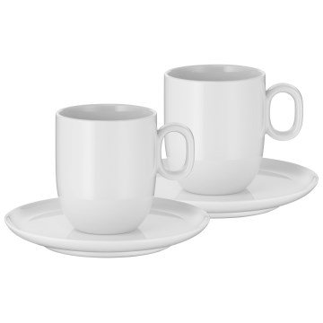 WMF - SET 2x šoljica za café creme sa tacnom BARISTA 170 ml bela
