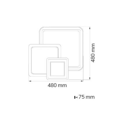 Wofi 11860 - LED prigušiva plafonska svetiljka MOLA LED/36W/230V 3000-5500K + daljinski upravljač