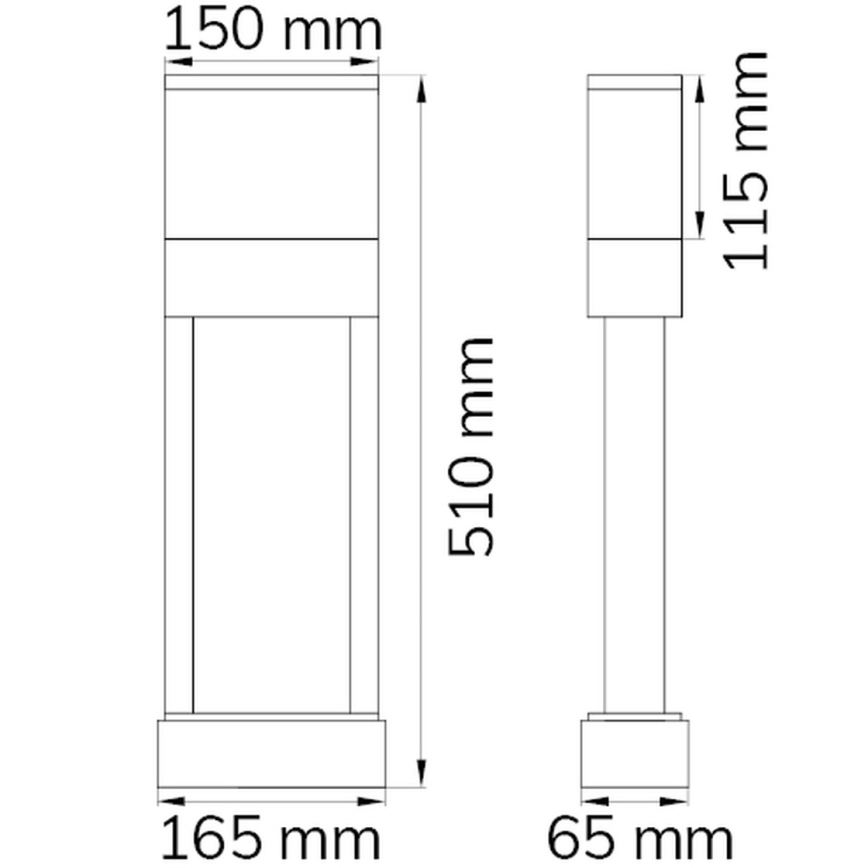 Wofi 12225 - LED spoljašnja lampa DIEGO LED/10,5W/230V 3000K IP54