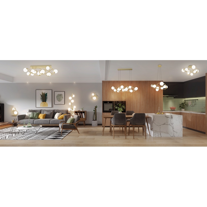 Wofi 4014-201 - LED zidno svetlo NANCY 2xG9/3,5W/230V zlatno/belo