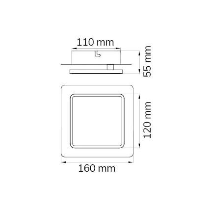 Wofi 4785.01.10.9000 - LED zidno svetlo SUTTER LED/4,5W/230V 3000K crna