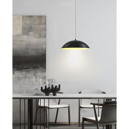 Wofi 6001-104 - LED prigušiva luster na sajli ROSCOFF LED/19W/230V crna/zlatna