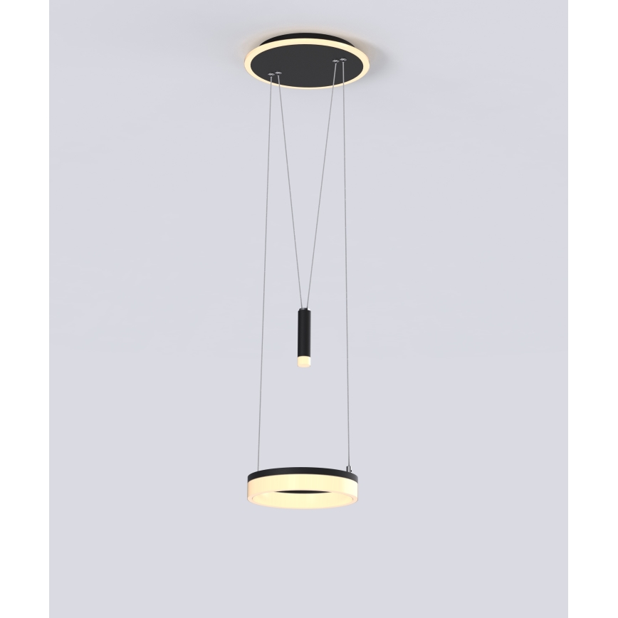 Wofi 6054-302 - LED prigušiva luster na sajli JESSE LED/15,5W/230V crna