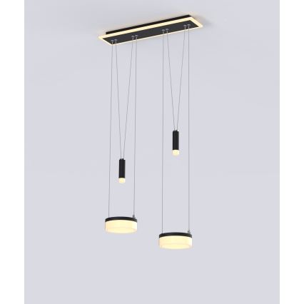 Wofi 6054-502 - LED prigušiva luster na sajli JESSE LED/21W/230V crna