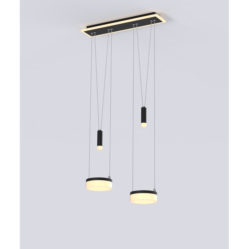 Wofi 6054-502 - LED prigušiva luster na sajli JESSE LED/21W/230V crna