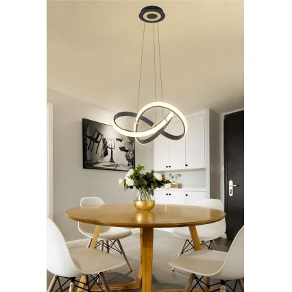 Wofi 6134-104 - LED prigušiva luster na sajli INDIGO LED/44W/230V crna/zlatna