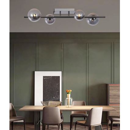 Wofi 7014-405W - LED plafonski luster VILLA 4xG9/3W/230V crna