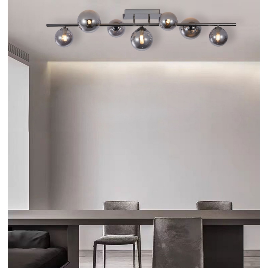 Wofi 7014-705W - LED plafonski luster VILLA 7xG9/3W/230V crna