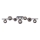 Wofi 7014-705W - LED plafonski luster VILLA 7xG9/3W/230V crni