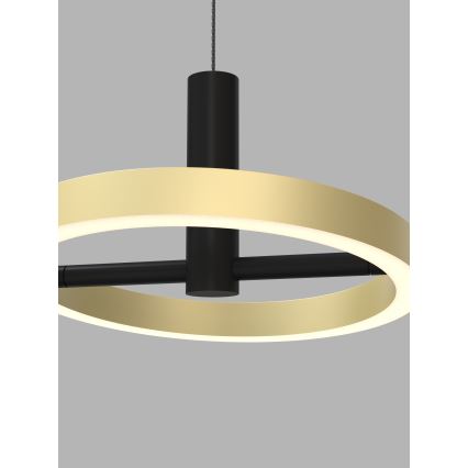 Wofi 7016-304 - LED prigušiva luster na sajli BREST LED/26W/230V crna/zlatna